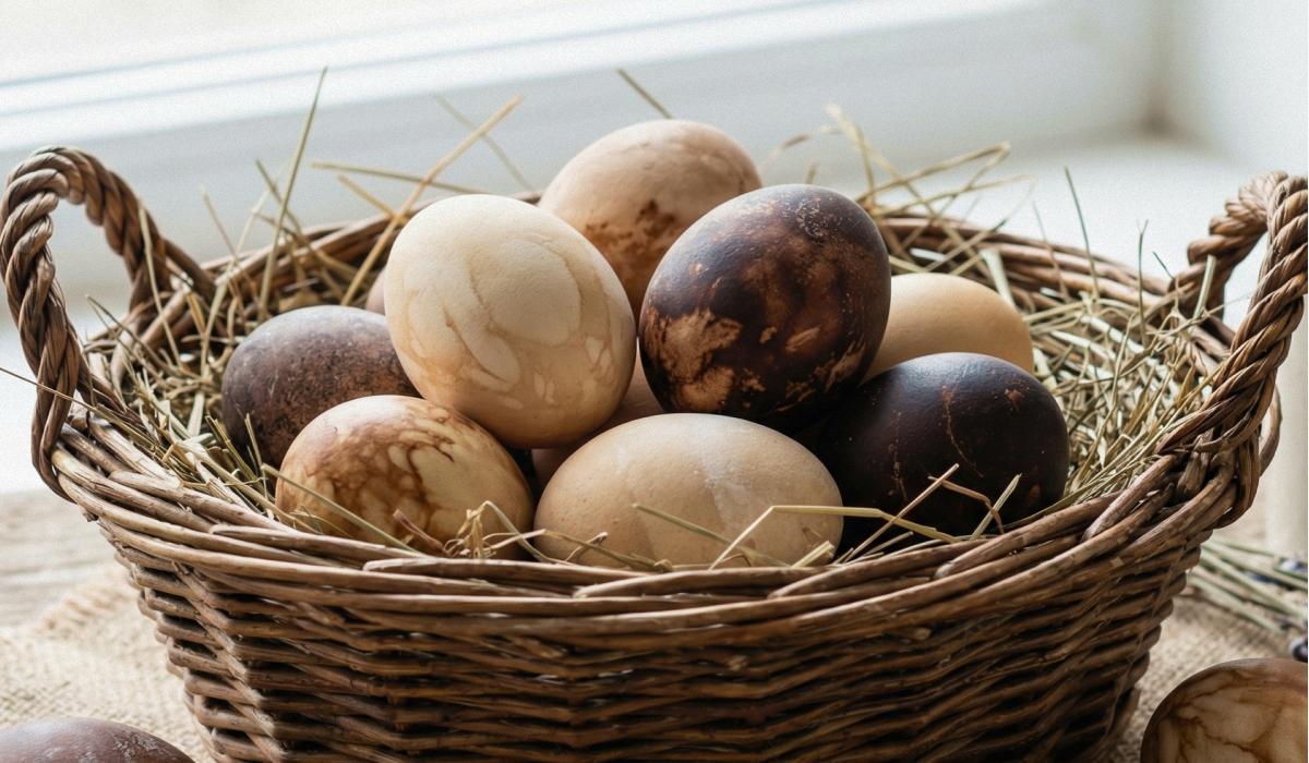 kā krāsot olas kafiju