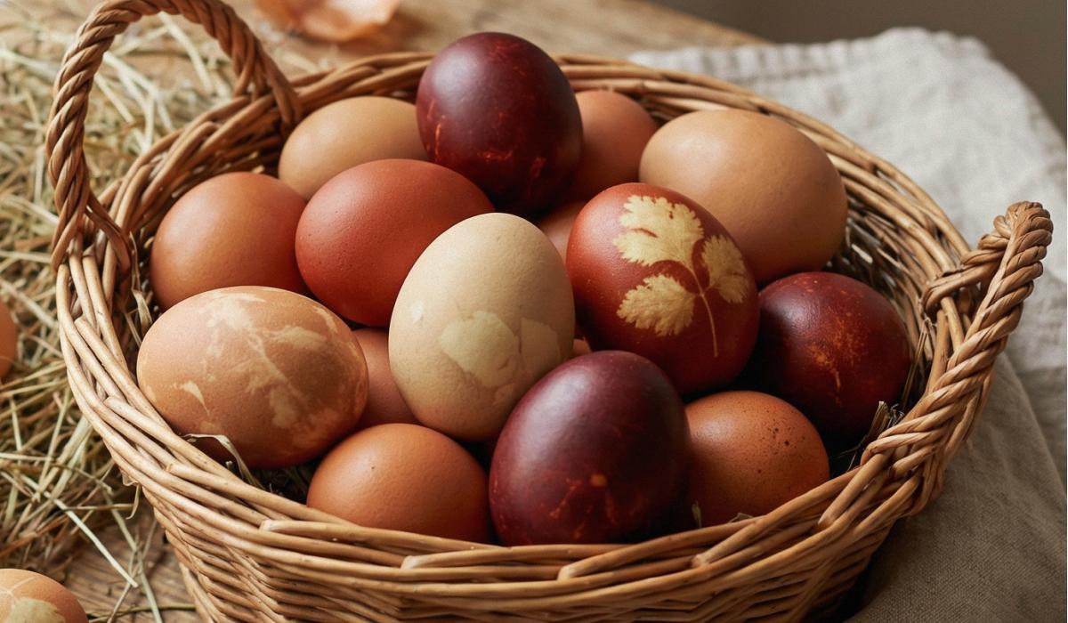 kā krāsot olas ar sīpolu mizām